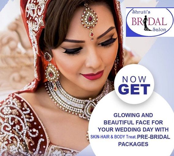 pre  bridal package for bride's skin care and ahair care